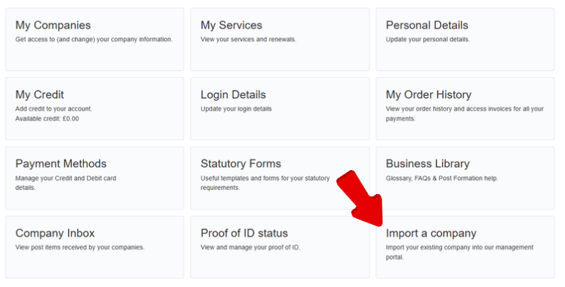 Screenshot of the dashboard visible once logged in.